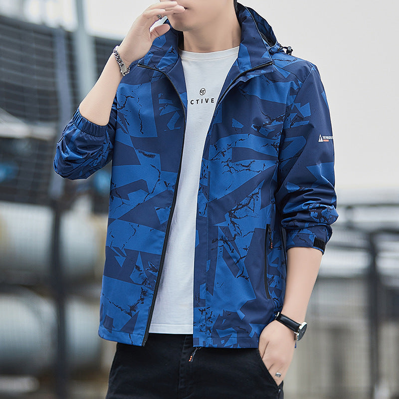 Herren Atmungsaktive Sportjacke mit Kapuze Echoarchiv
