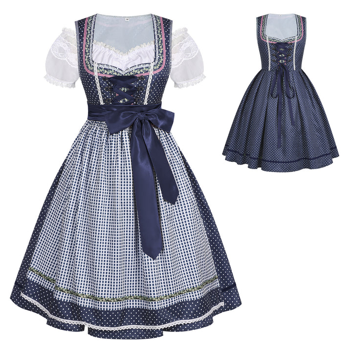 Damen nan traditionelles Dirndlkleid mit Schnürung und abnehmbarer Schürze Echo Archiv