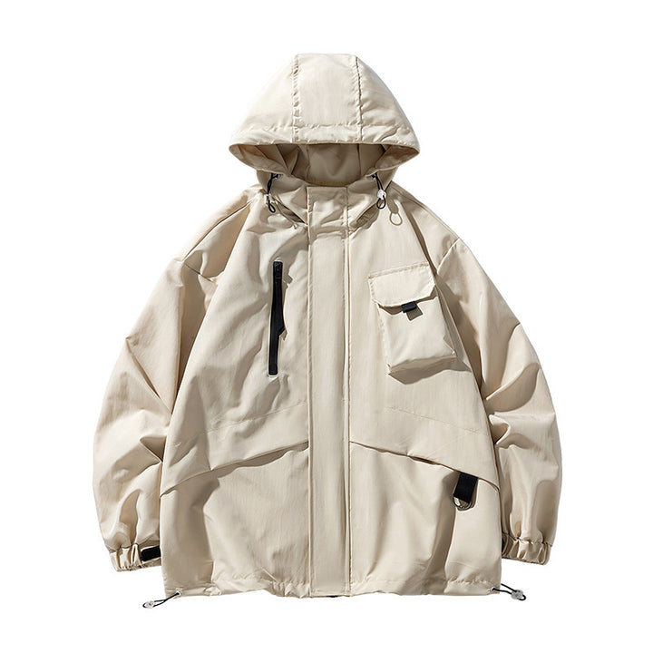 Unisex Funktionsjacke mit multifunktionalen Taschen und verstellbarem Kapuzenschutz Echoarchiv