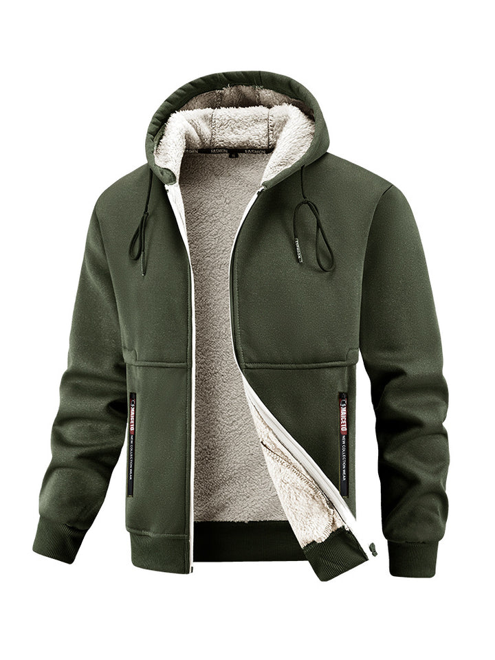 Herren Kapuzenjacke mit kuscheligem Innenfutter und praktischen Taschen Echoarchiv