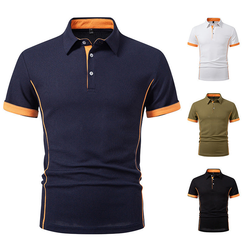 Herren Polo-Shirt mit kontrastierenden Akzenten und atmungsaktiven Eigenschaften Echoarchiv