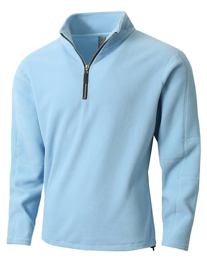 Herren Fleece-Pullover mit praktischen Reißverschlusselementen und hohem Kragen Echoarchiv