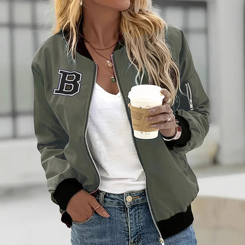 Damen Modische Bomberjacke