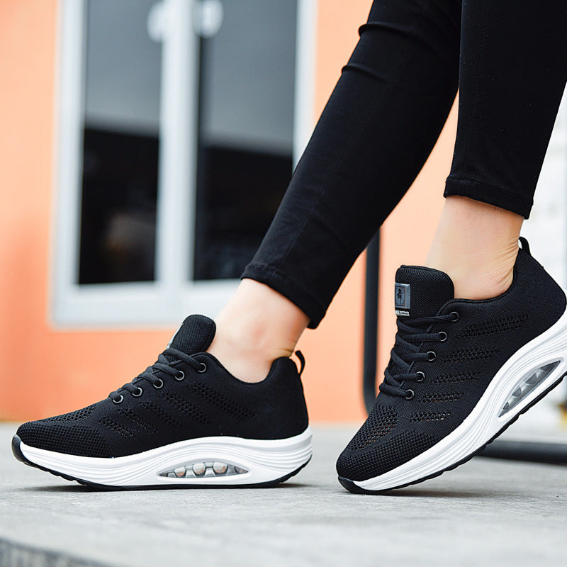 Damen nan atmungsaktiver Strick-Gehkomfort-Sneaker mit integrierter Luftfederung und ergonomischer Rockersohle Echo Archiv