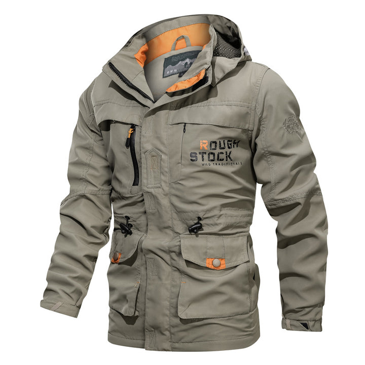 Herren nan wasserfeste und winddichte Outdoorparka mit abnehmbarer Kapuze Echo Archiv