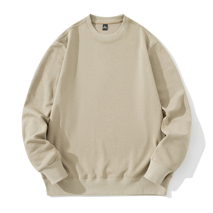 Unisex Oversize Rundhals-Sweatshirt aus Baumwollmischung mit gerippten Bündchen – Marzano