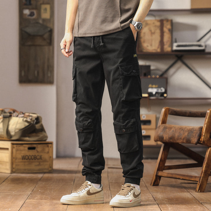 Herren komfortable Cargo-Hose mit elastischen Bündchen Echoarchiv