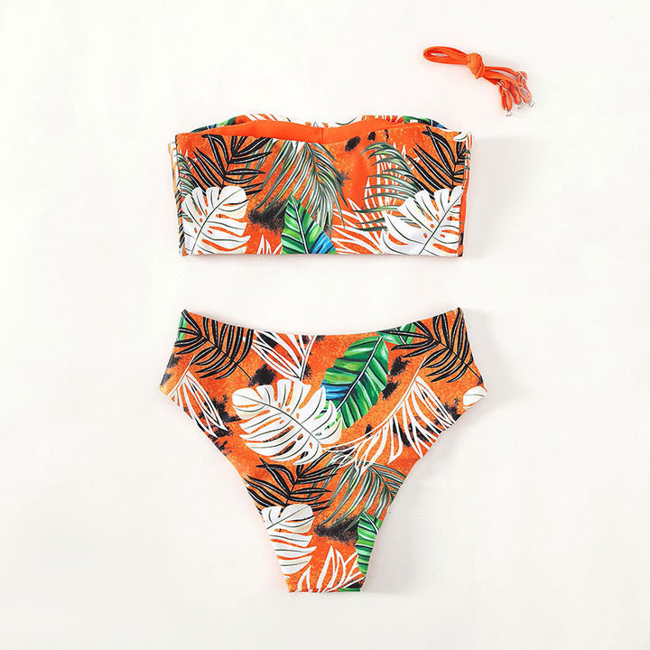 Damen Bandeau-Bikini mit hochgeschnittenem Unterteil Echo Archiv