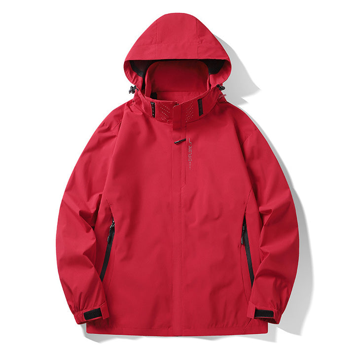 Herren Wasser- und winddichte technische Kapuzen-Outdoorjacke mit verschweißten Nähten und atmungsaktivem Futter Echo Archiv