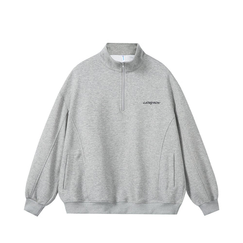 Unisex Oversize-Halbzip-Sweatshirt aus French-Terry mit Stehkragen Echoarchiv