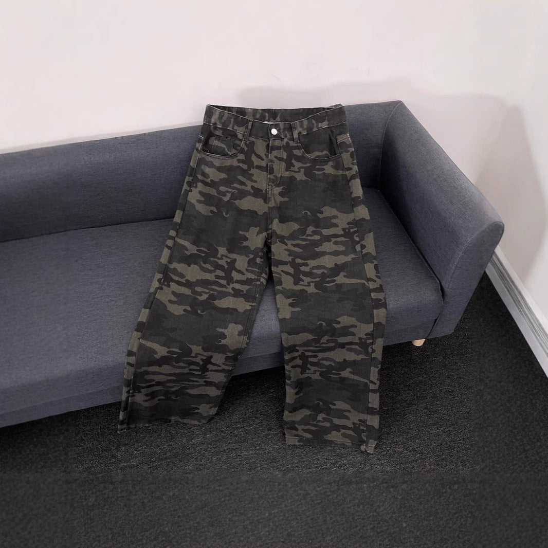 Damen Modische Camouflage Cargo-Hose Echoarchiv