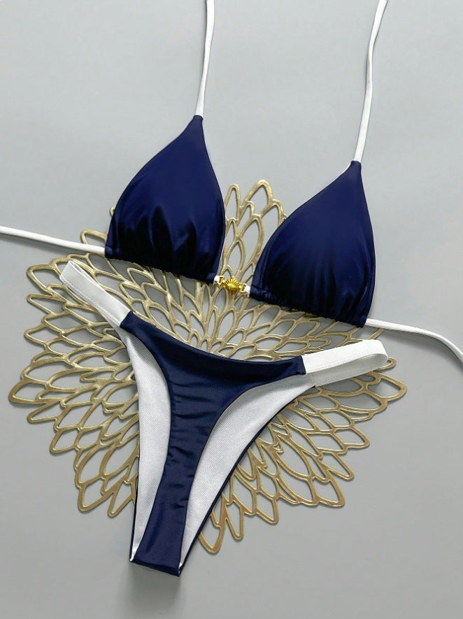 Damen Triangel-Bikini mit modischen Kontrastdetails Echo Archiv