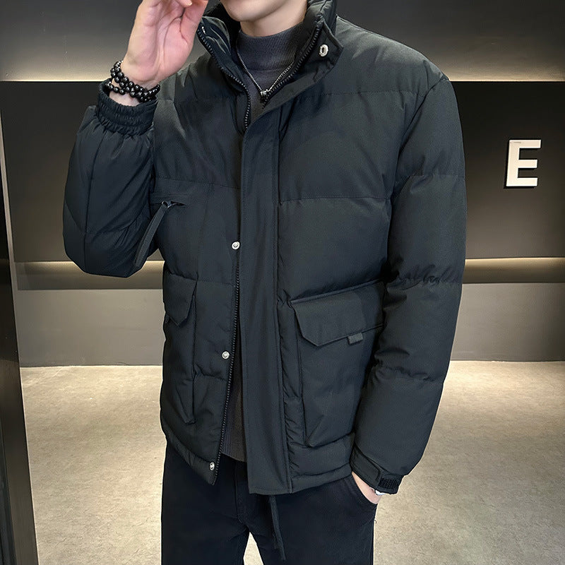 Herren Thermo-Steppjacke mit hohem Stehkragen und aufgesetzten Pattentaschen Echo Archiv
