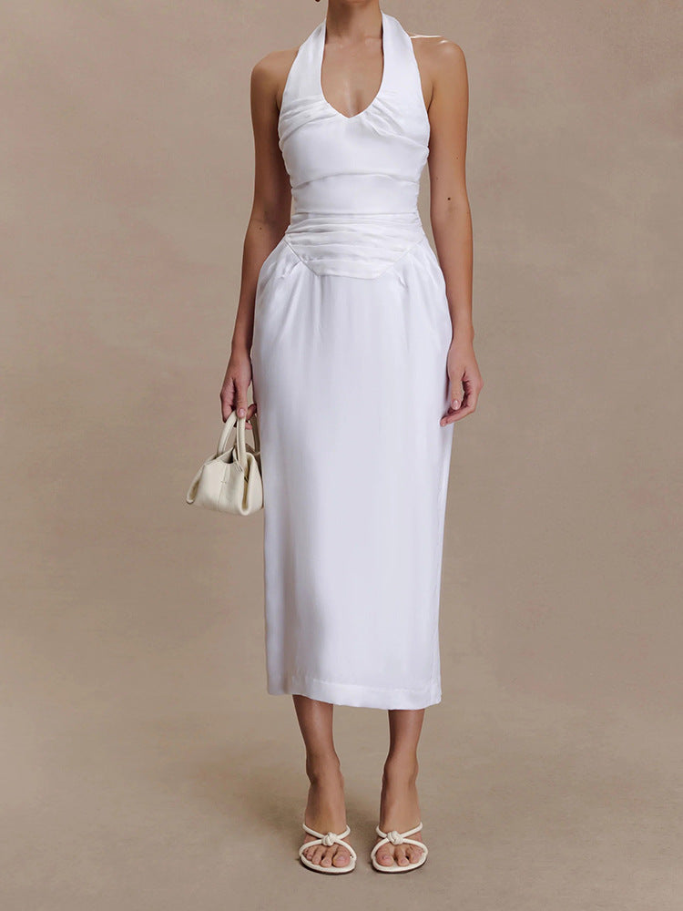 Damen Elegantes und figurbetontes Midikleid mit Halter-Ausschnitt Echo Archiv