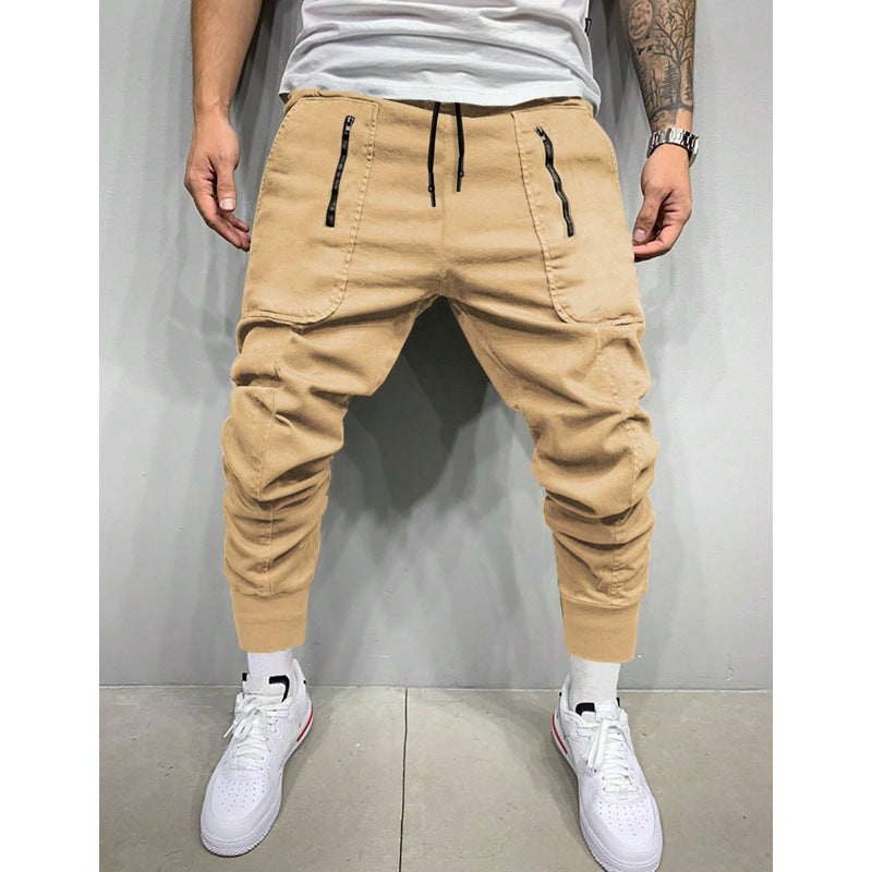Herren stylische Jogginghose mit seitlichen Zipper-Taschen Echoarchiv