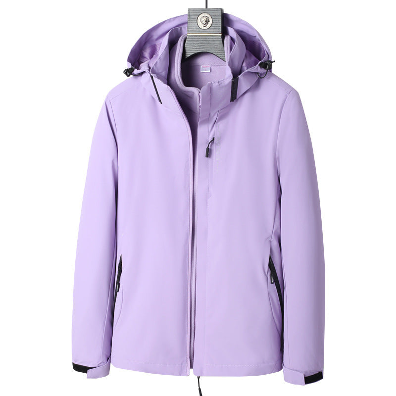 Herren Wind- und wasserabweisende Kapuzenjacke mit ergonomischem Schnitt und verdecktem Reißverschluss Echo Archiv