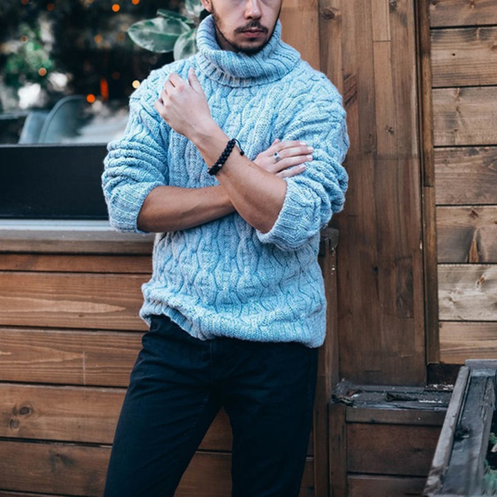 Herren Grobstrick Rollkragenpullover Echoarchiv