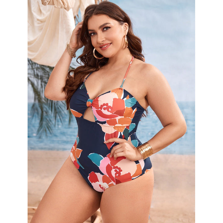 Damen Einteiler Badeanzug mit floralem Cut-Out und verstellbaren Trägern Echo Archiv