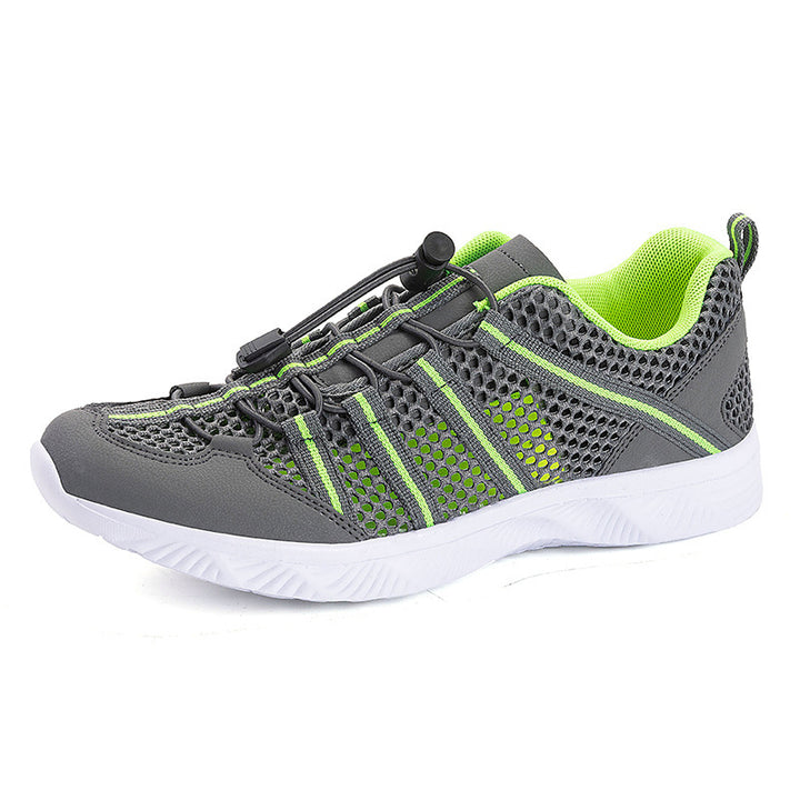 Damen nan atmungsaktiver Netzstoff-Sneaker mit Kordelzugverschluss, ultraleichter EVA-Flexsohle und gepolstertem Fersenkragen Echo Archiv