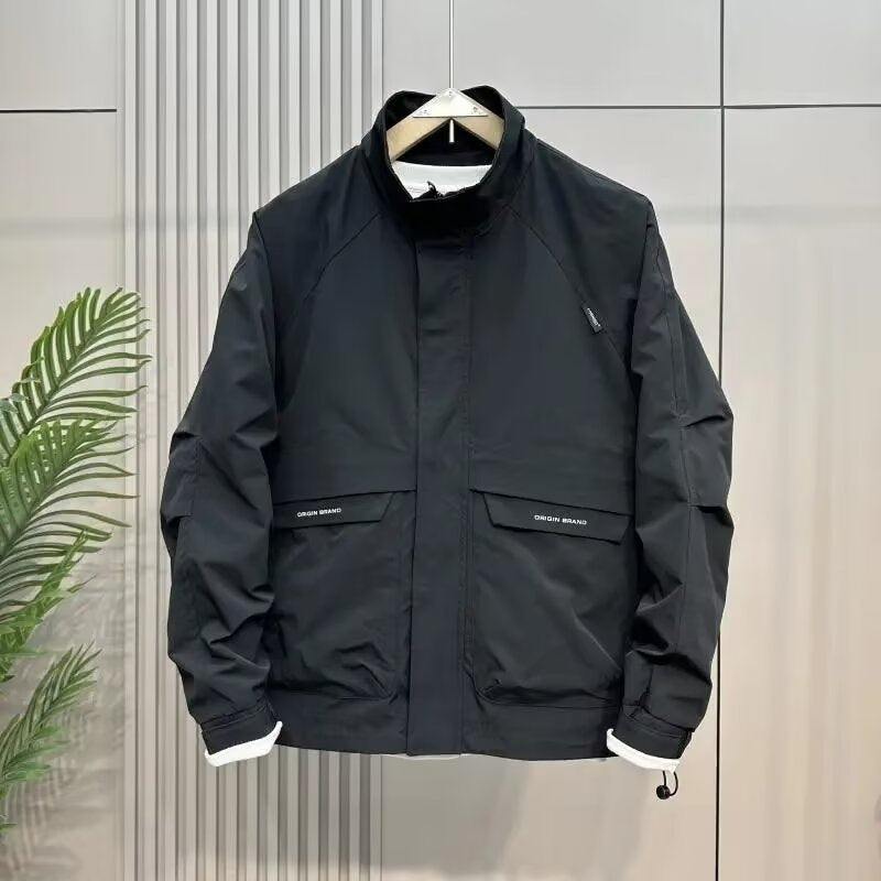 Herren wetterfeste Multifunktionsjacke mit hohem Kragen Echoarchiv