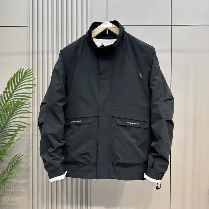 Herren wetterfeste Multifunktionsjacke mit hohem Kragen Echoarchiv