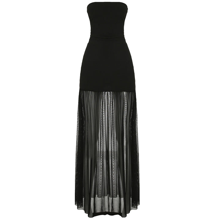 Damen Maxi-Kleid mit schickem Tüllsaum und figurbetonter Silhouette Echo Archiv