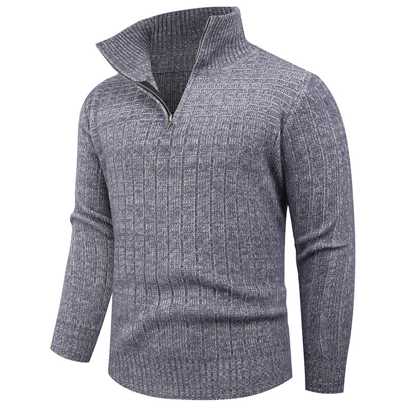 Herren eleganter Rollkragenpullover mit modernem Zopfdesign Echoarchiv