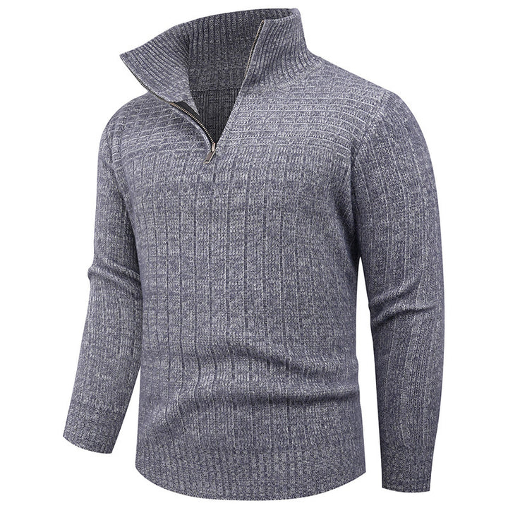 Herren eleganter Rollkragenpullover mit modernem Zopfdesign Echoarchiv