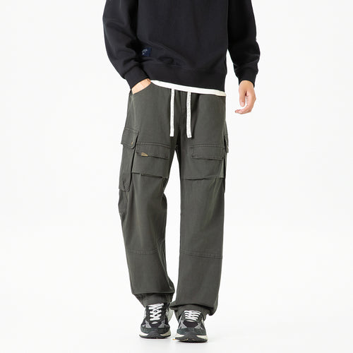 Herren weite Cargo-Hose mit elastischem Bund, Kordelzug und großzügigen Klapp-Utility-Taschen Echo Archiv