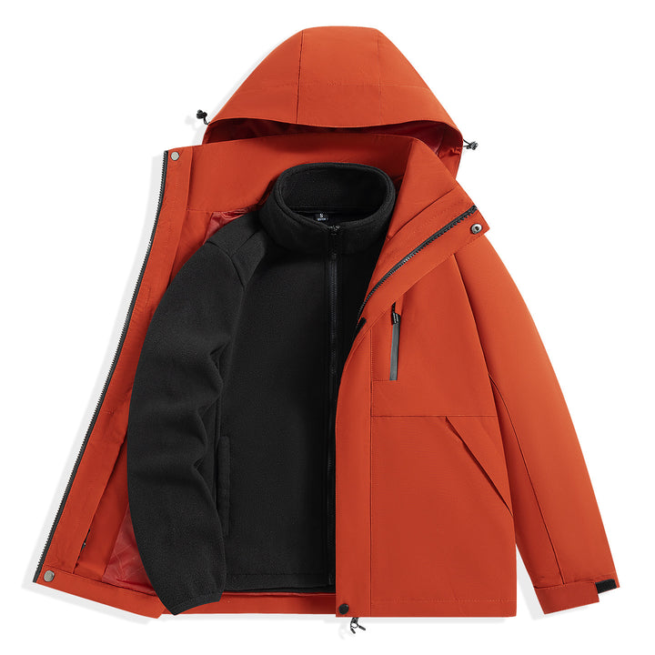 Herren zweilagiger Outdoorparka mit herausnehmbarer Fleece-Innenjacke und Kapuze Echo Archiv