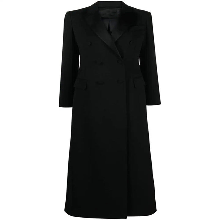 Damen Maxiblazer-Mantel im Smokingschnitt mit schmaler Silhouette Echoarchiv