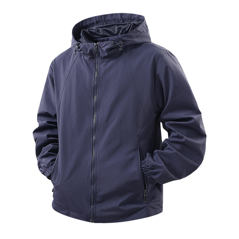 Herren Leichte Outdoor-Jacke mit Kapuze