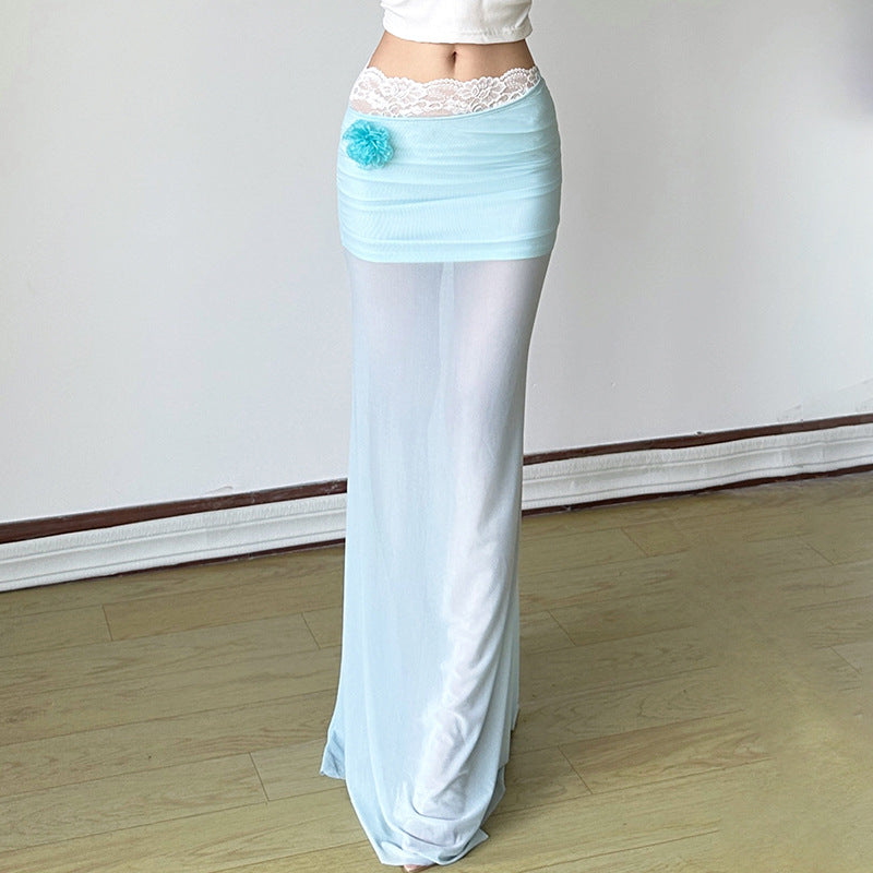 Damen Maxikleid mit asymmetrischem Schnitt und floralen Akzenten Echo Archiv