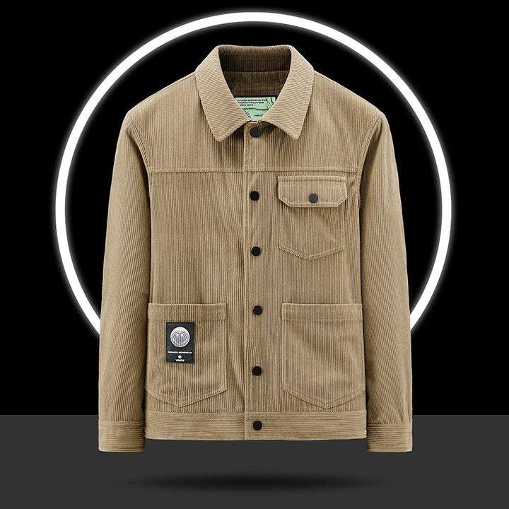 Herren Lässige Cordjacke mit praktischen Taschen und modischem Design Echo Archiv