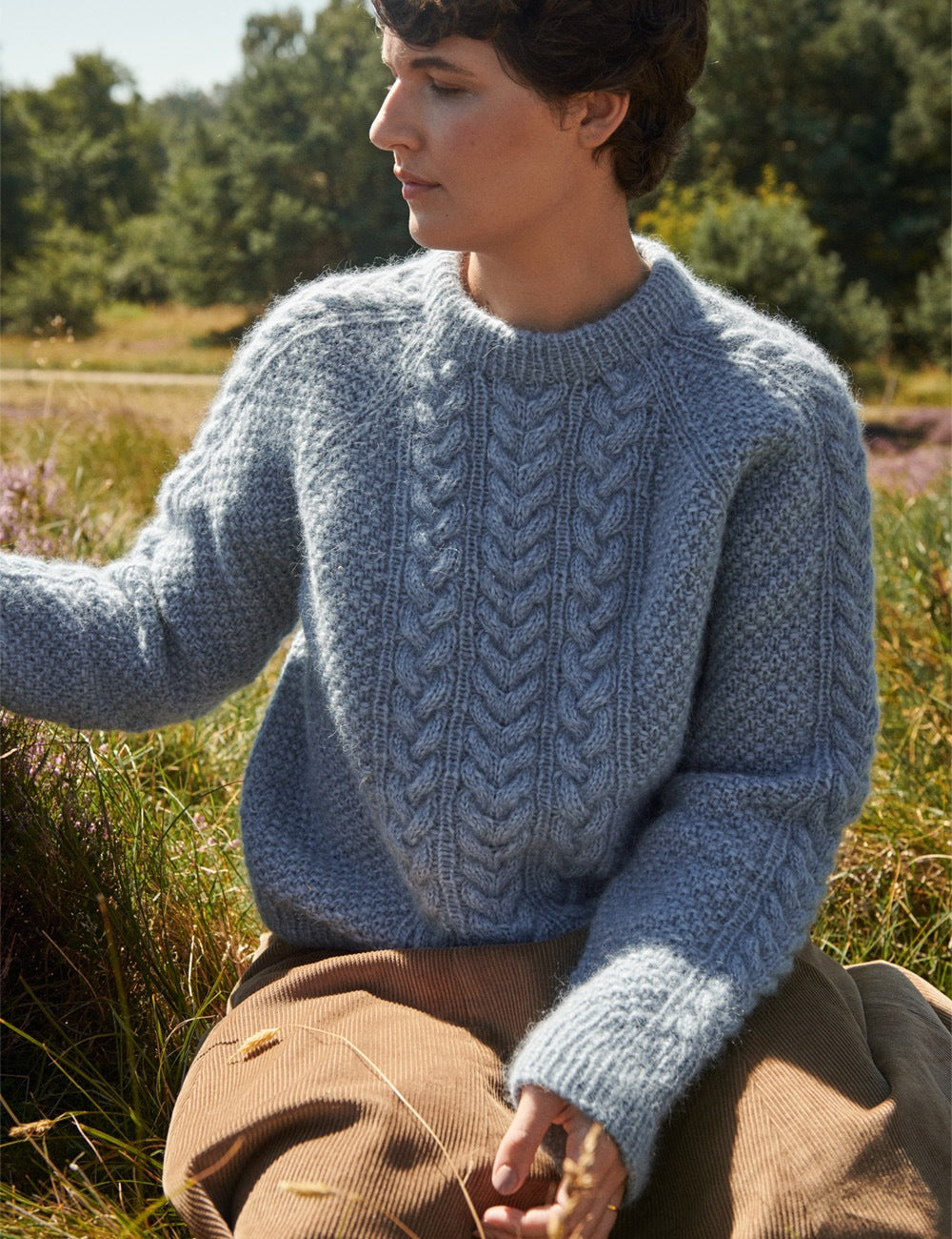 Damen Übergroßer Strickpullover mit Zopfmuster – Mavelle