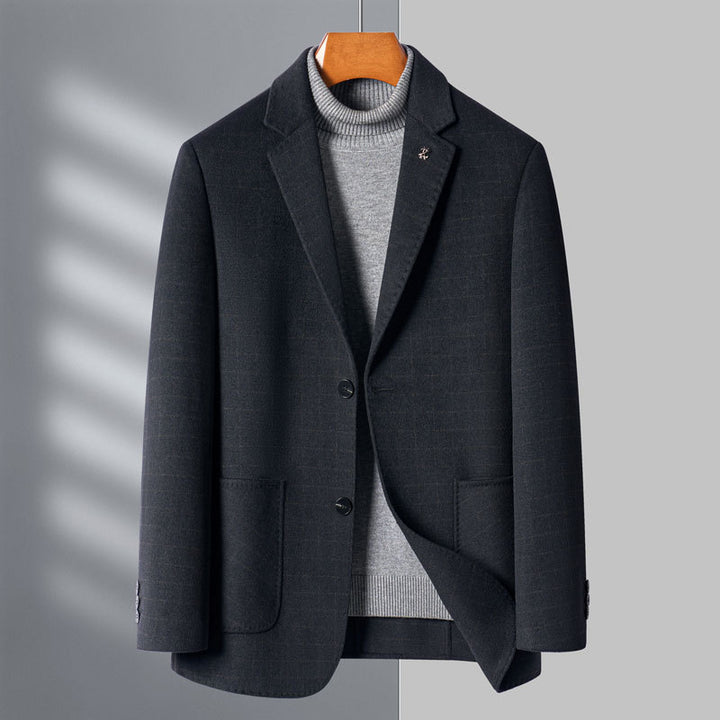 Herren eleganter Blazer mit feinem Karomuster Echoarchiv