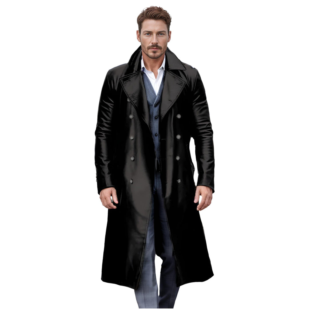 Herren eleganter und moderner Ledermantel Echoarchiv