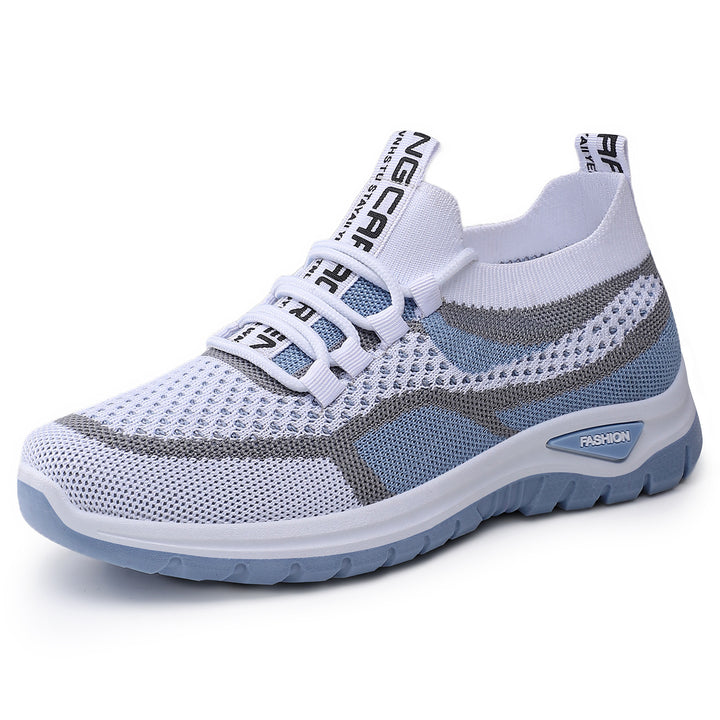 Damen nan sockenähnlicher Plateausneaker mit atmungsaktivem Strickoberteil und stoßdämpfender EVA-Sohle Echo Archiv