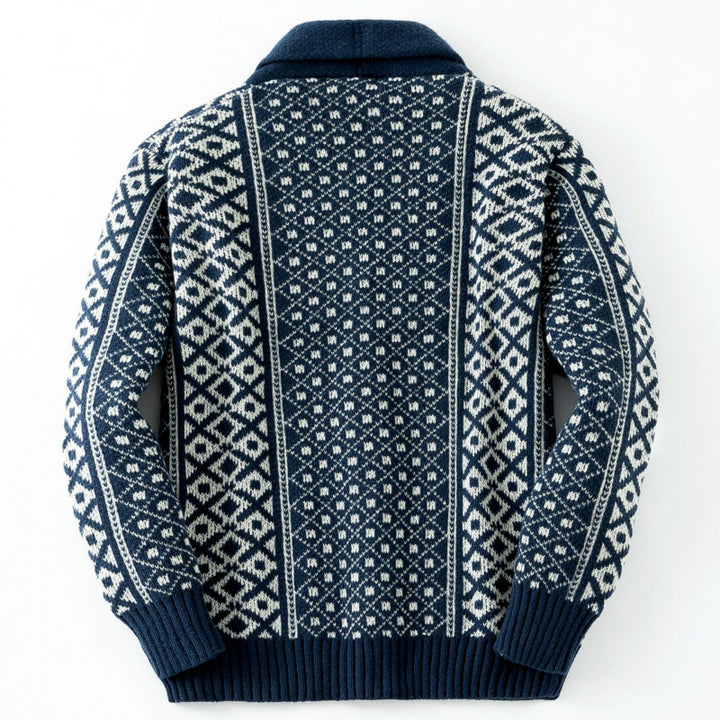 Herren Strickjacke mit traditionellem nordischem Muster Echoarchiv