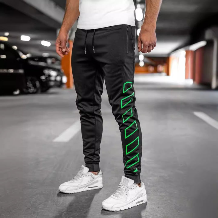 Herren Sportliche Slim-Fit Jogginghose mit seitlichem Reißverschluss Echoarchiv