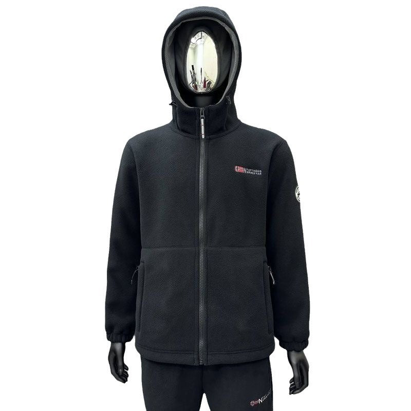Herren Fleece-Kapuzenjacke mit windabweisender Oberfläche und Reißverschlusstaschen Echo Archiv