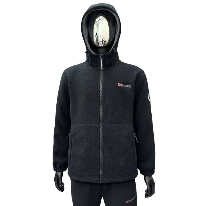 Herren Fleece-Kapuzenjacke mit windabweisender Oberfläche und Reißverschlusstaschen Echo Archiv