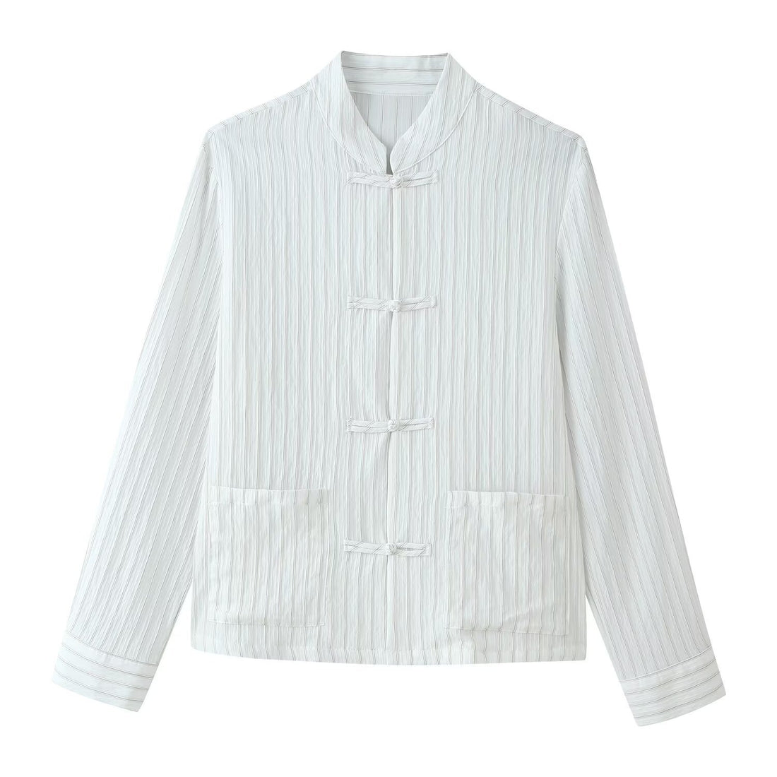 Damen Leichte Stehkragenjacke mit traditionellen Knotenverschlüssen Echoarchiv
