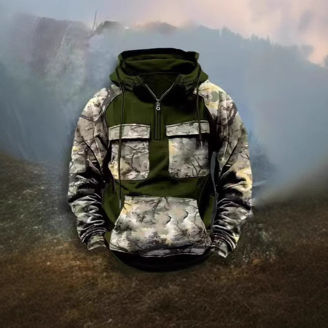Herren Camouflage Funktionskapuzenpullover Echoarchiv