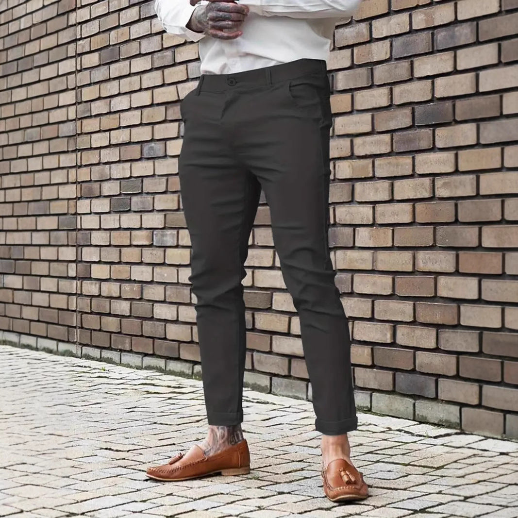 Herren Slim-Fit Chinohose mit elastischem Komfortbund und praktischen Taschen Echoarchiv