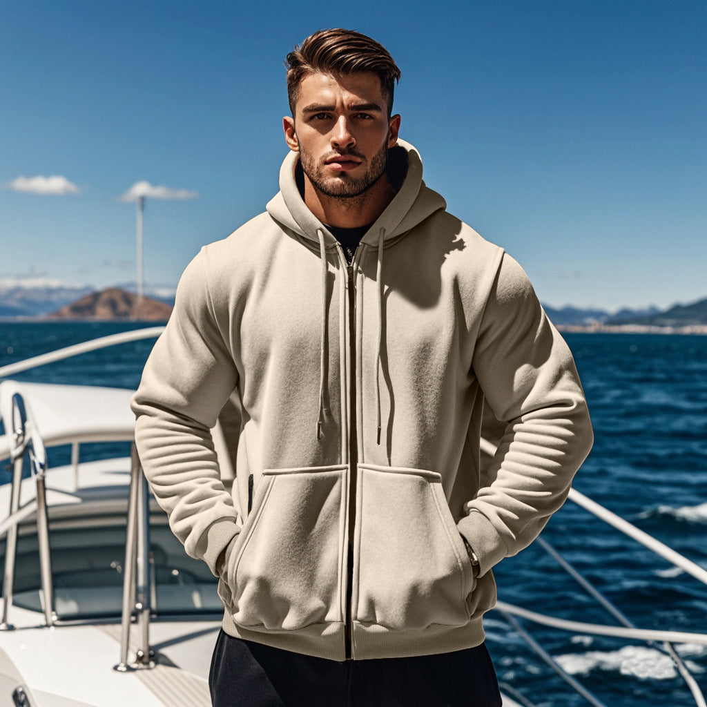 Herren Sportliche Kapuzenjacke mit praktischen Reißverschlusstaschen Echoarchiv