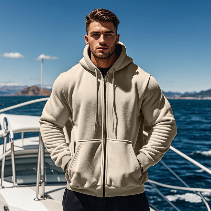 Herren Sportliche Kapuzenjacke mit praktischen Reißverschlusstaschen Echoarchiv