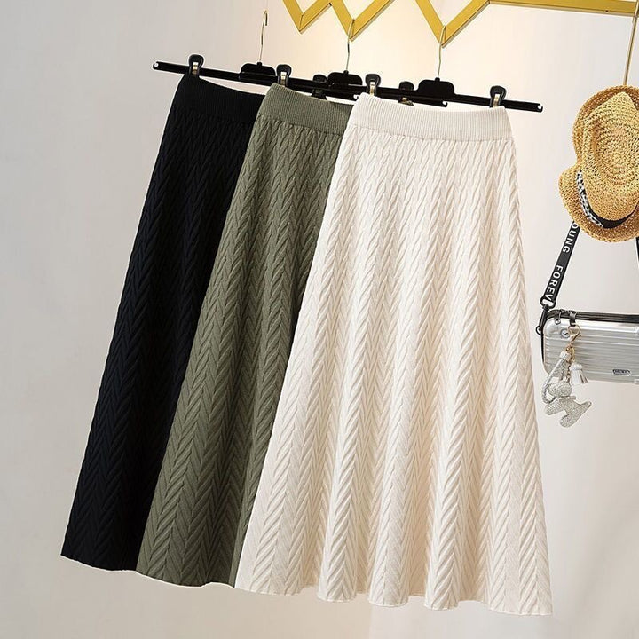 Damen Eleganter Maxirock mit Chevron-Muster Echo Archiv