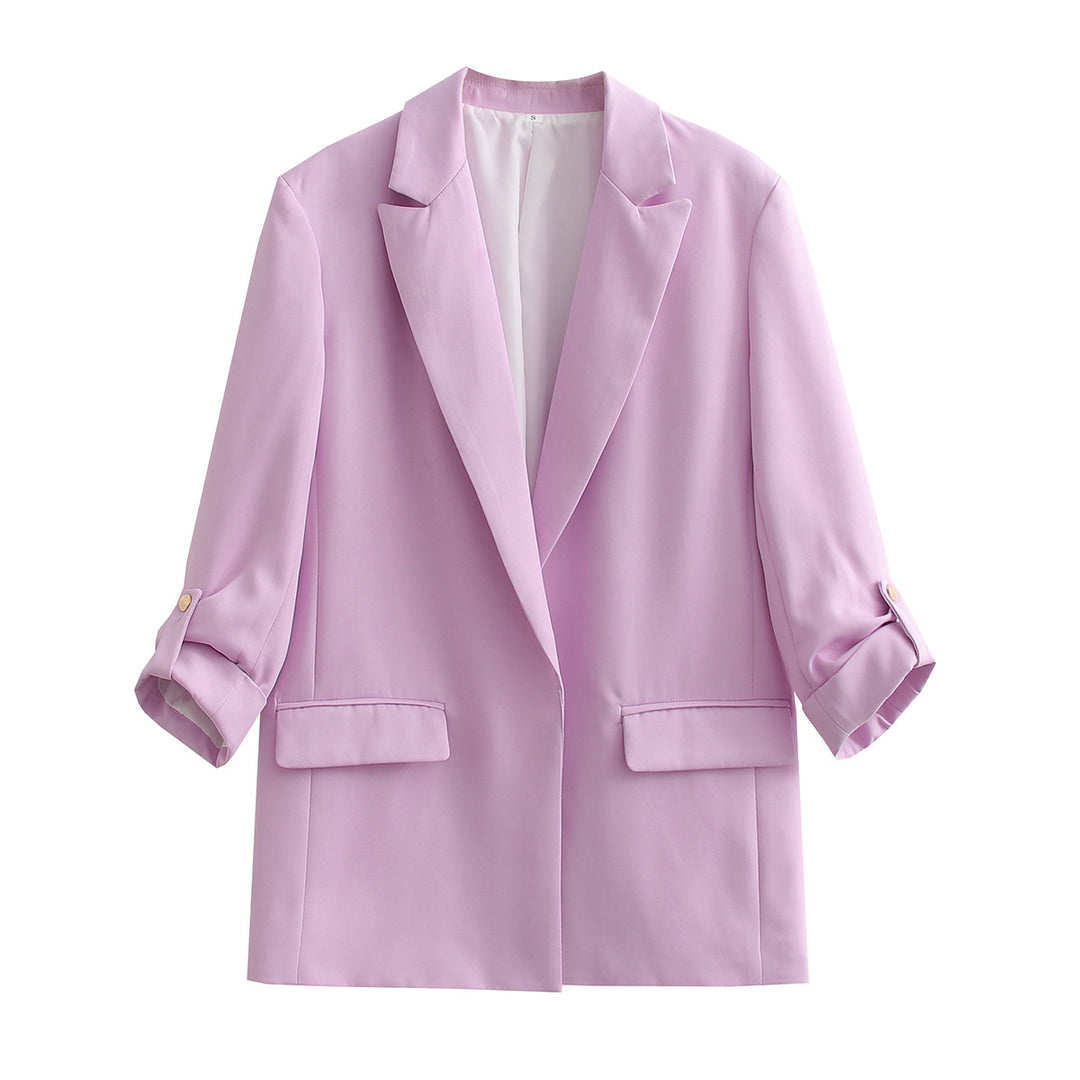 Damen Oversize Longline Blazer mit Dreiviertel-Ärmeln und Reverskragen – Valéne