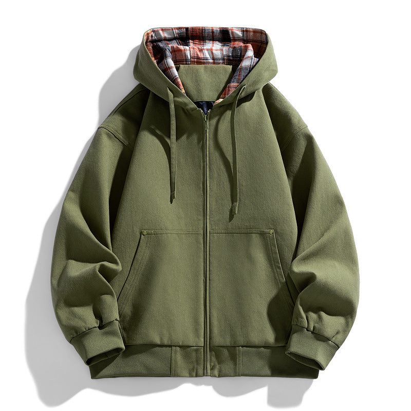 Herren Sportliche Kapuzenjacke mit Fleece-Futter Echo Archiv